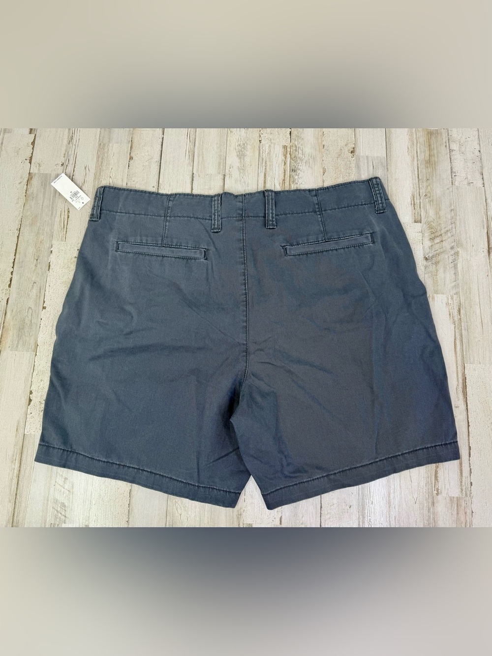 Old Navy Chino Shorts Mens 38 Slim Fit Black 7" Gray Lived-In Straight NWT - Picture 8 of 10